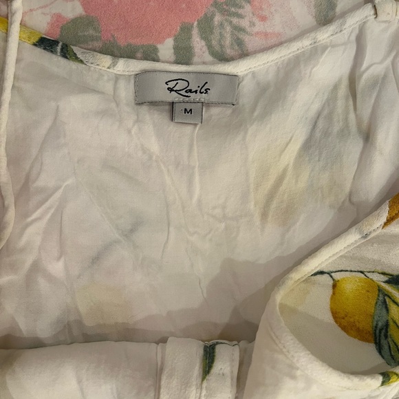 Rails Frida High Low Dress Lemon Print size Medium - Picture 4 of 9